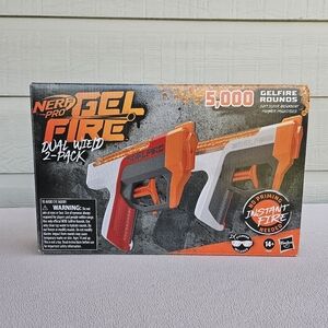 NERF Pro Gel Fire Dual Wield 2 Pack Blaster Set Hasbro Instant Fire 14+